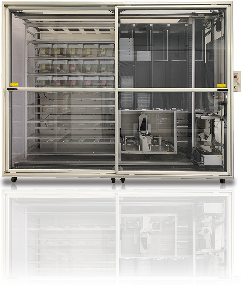 実験マウス自動飼育システムラック